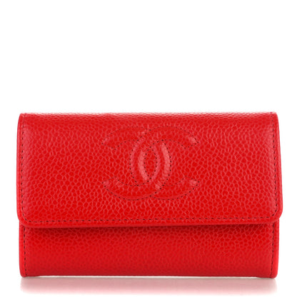 Chanel Caviar CC Timeless Card Holder Red 1 of 8