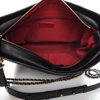 Chanel Aged Calfskin Quilted Large Gabrielle Hobo Black 5 of 8