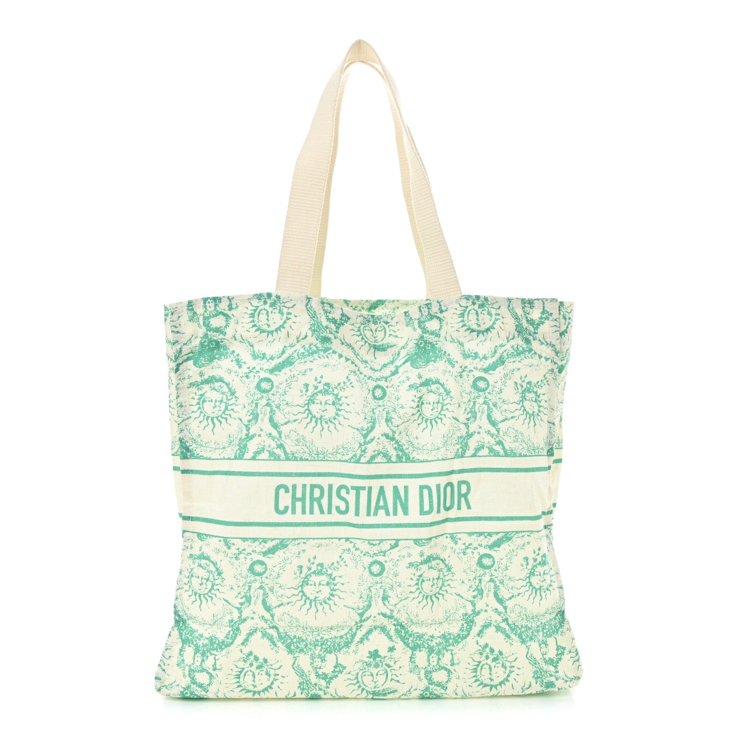 Christian Dior Canvas Dioriviera Toile de Jouy Soleil Tote Aquamarina 1 of 10