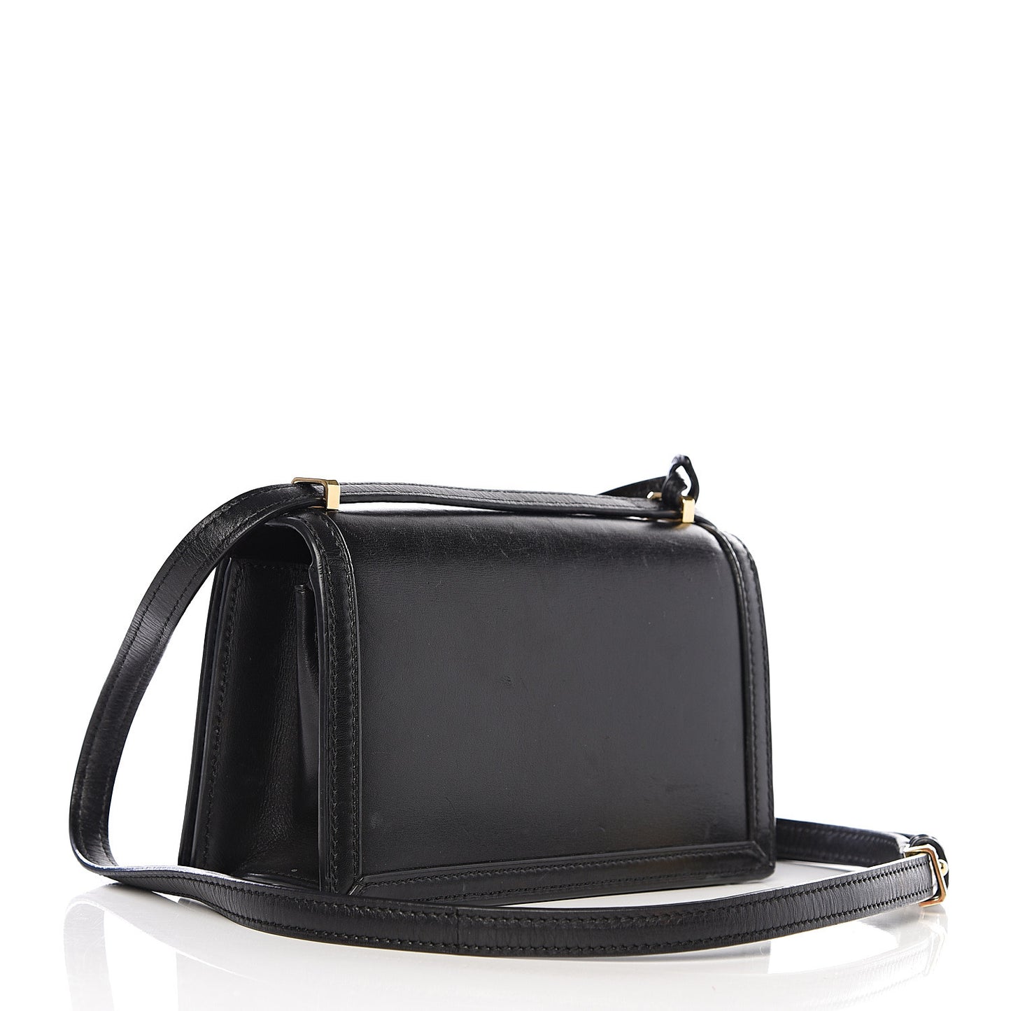Calfskin Small Barcelona Shoulder Bag Black