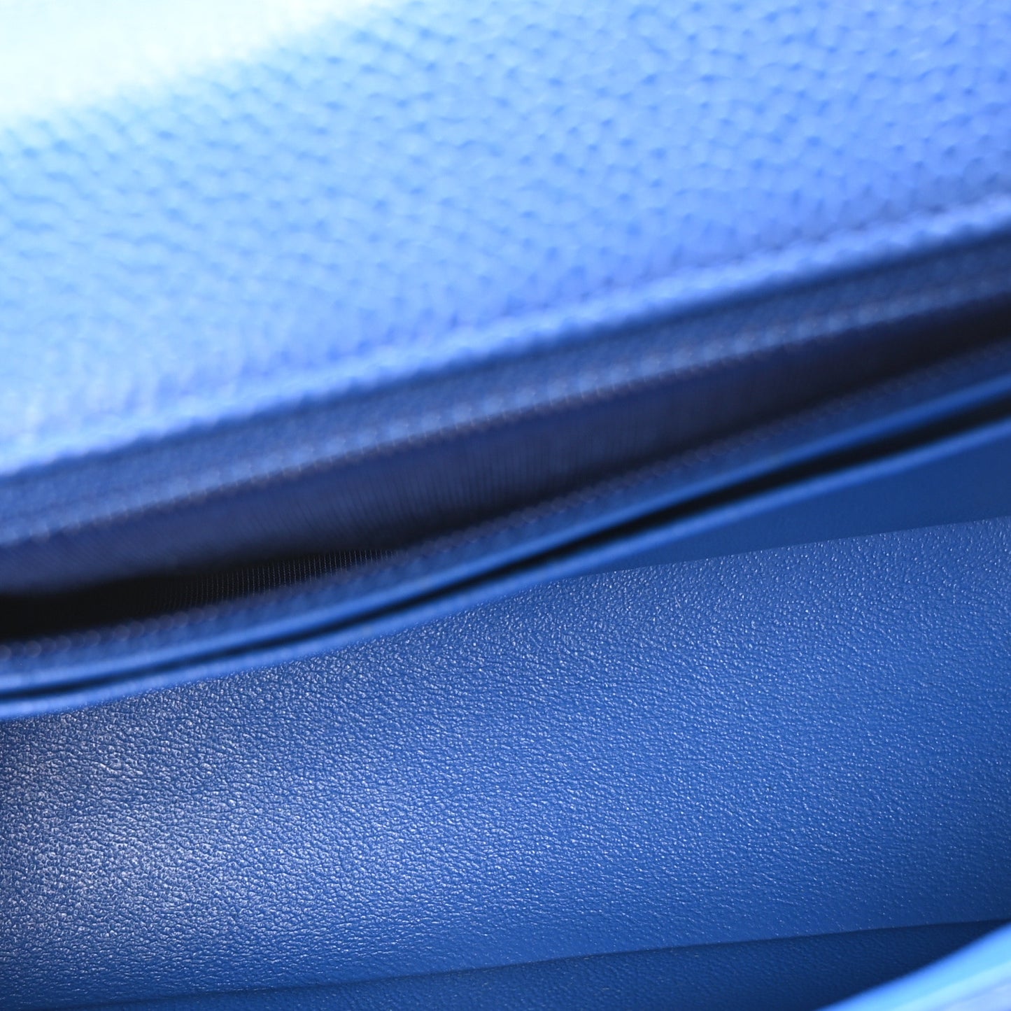 Caviar Quilted Mini Rectangular Flap Blue