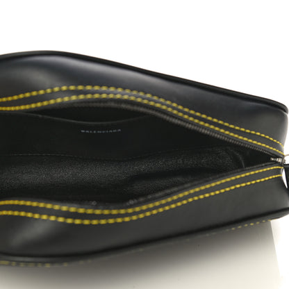 Balenciaga Calfskin Quilted Car Clutch S Black and Yellow 5 of 9