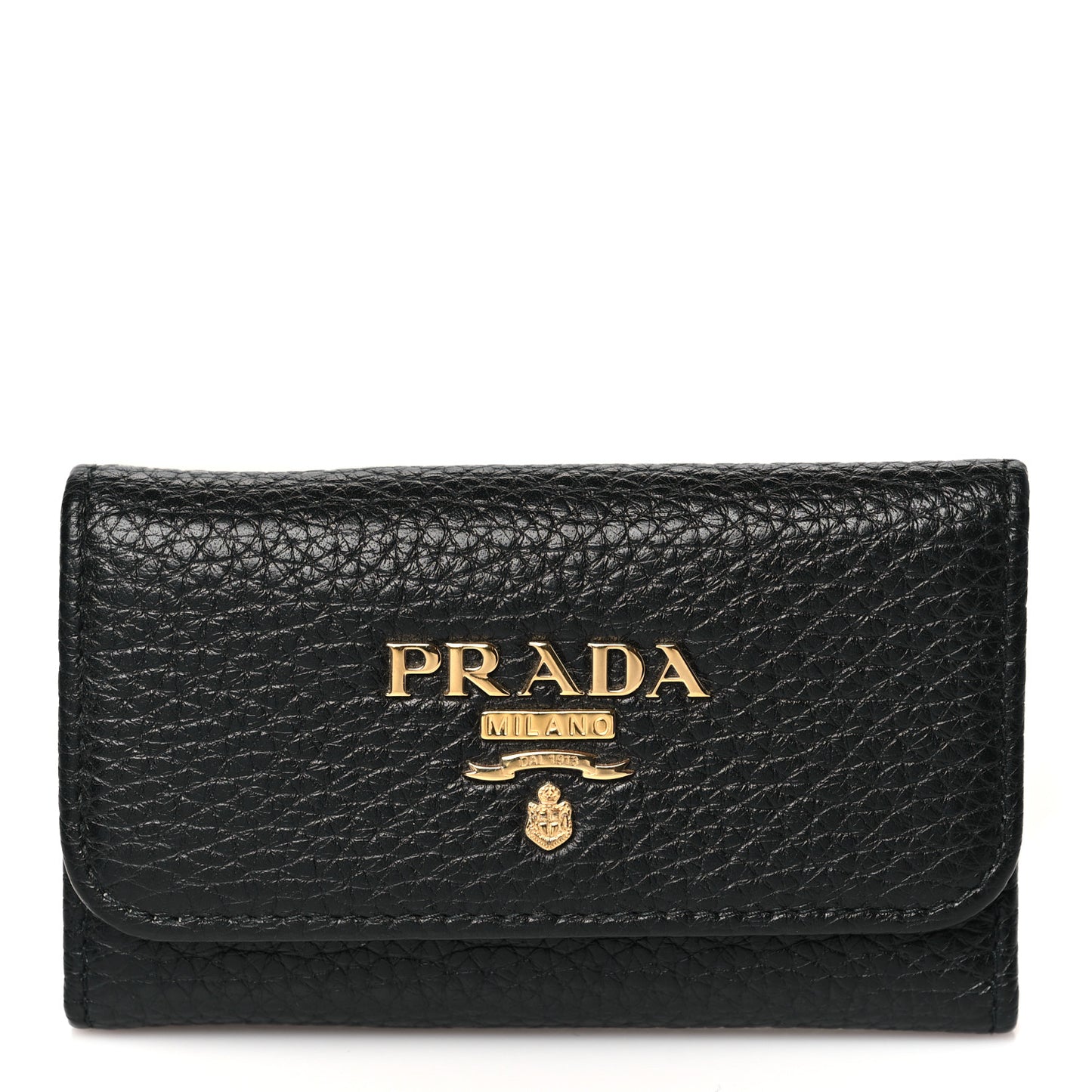 Vitello Grain Move 6 Key Holder Black