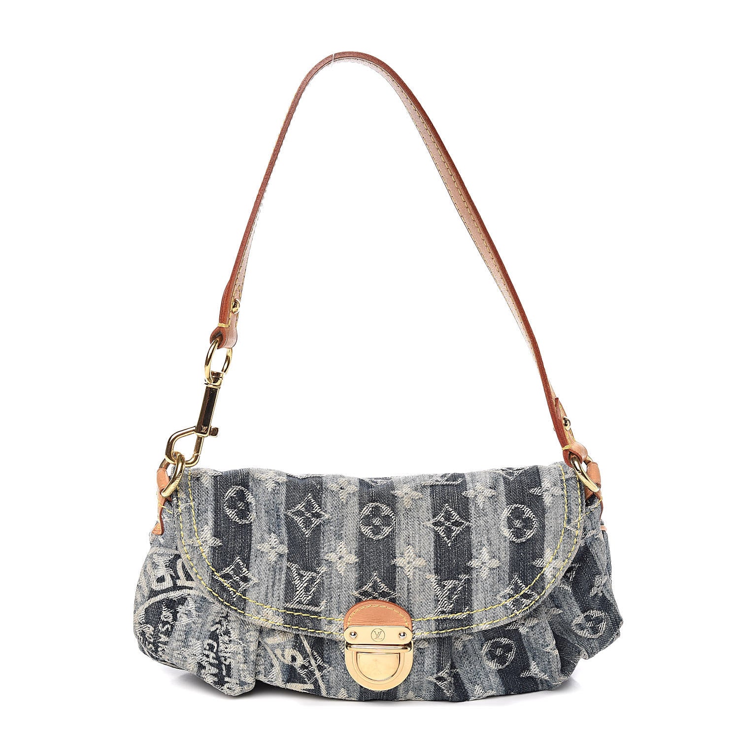 Louis Vuitton Monogram Denim Mini Pleaty Blue 1 of 11