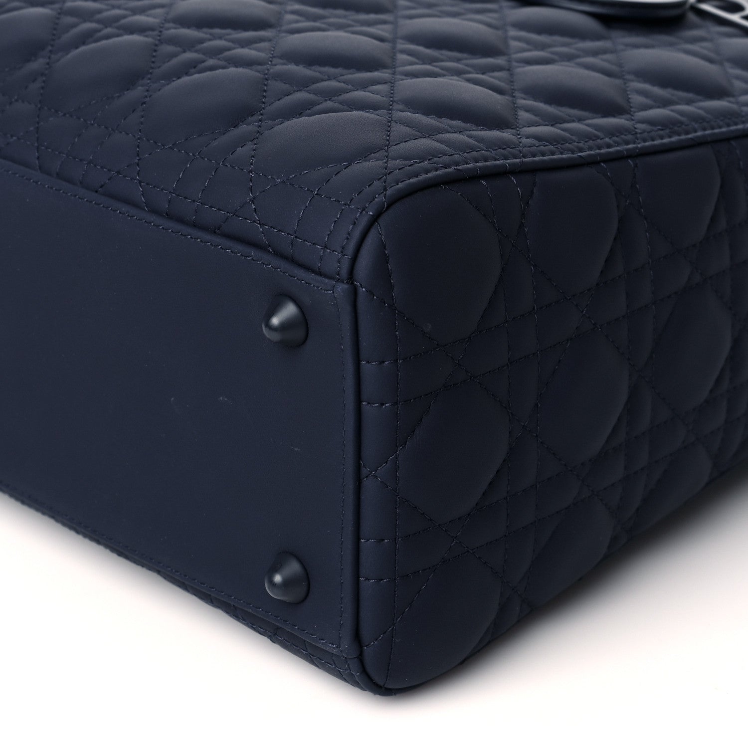 Christian Dior Ultra Matte Calfskin Cannage Large Lady Dior Blue 10 of 10
