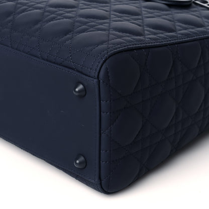Christian Dior Ultra Matte Calfskin Cannage Large Lady Dior Blue 10 of 10