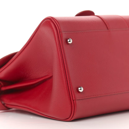 Delvaux Grained Calfskin PM Brillant Satchel Red 8 of 9