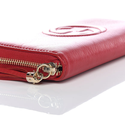 Gucci Pebbled Calfskin Soho Zip Around Wallet Red 15 of 15