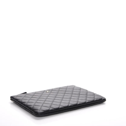 Chanel Lambskin Quilted Medium Casino Beauty CC Cosmetic Case Black 4 of 8