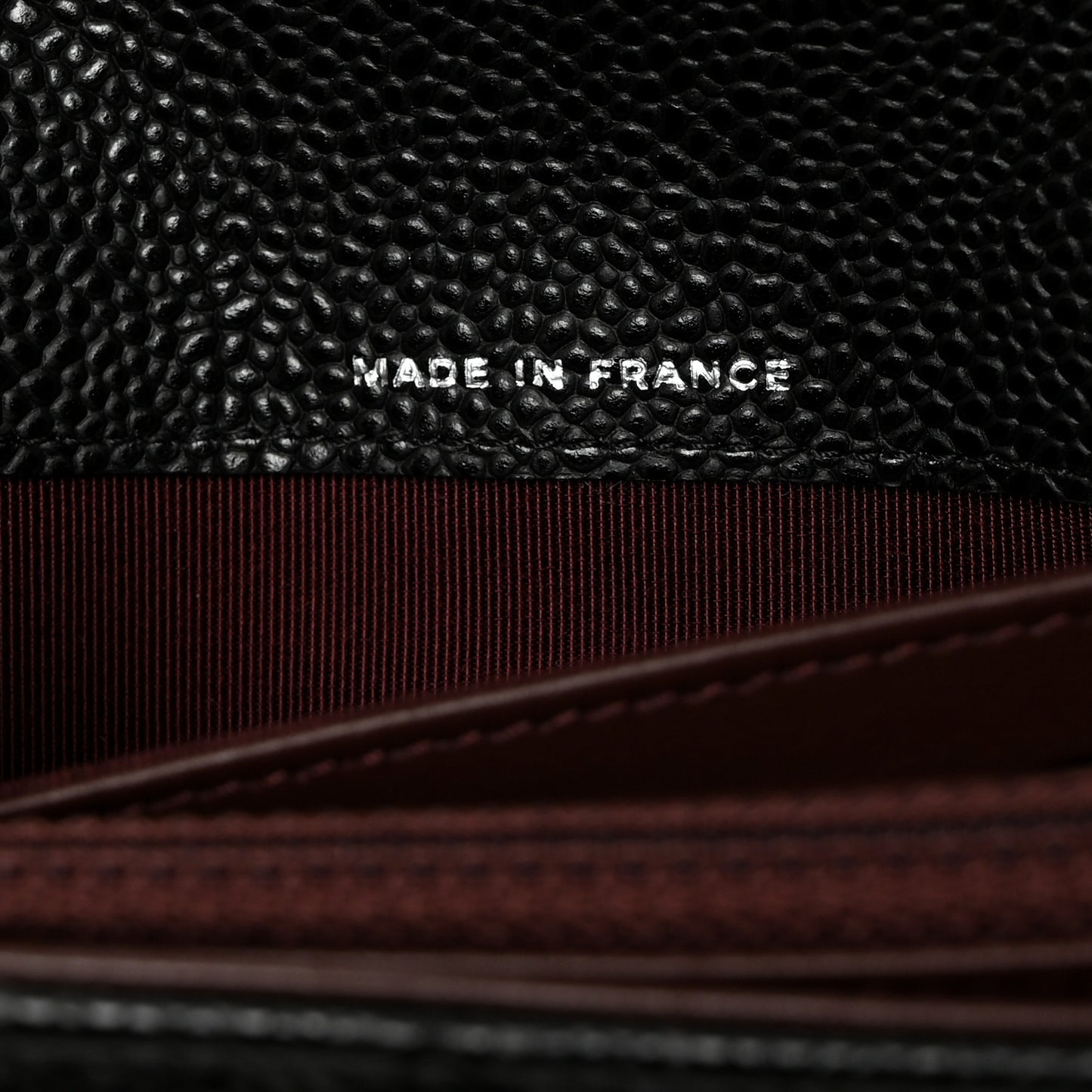 Caviar Quilted Large Gusset Flap Wallet Black