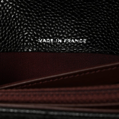 Chanel Caviar Quilted Large Gusset Flap Wallet Black 7 of 9