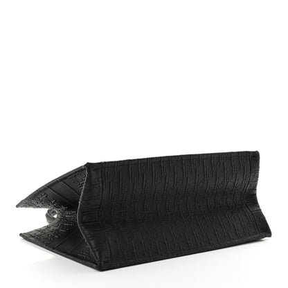 Christian Dior Oblique Calfskin Embossed Medium Book Tote Black 4 of 10