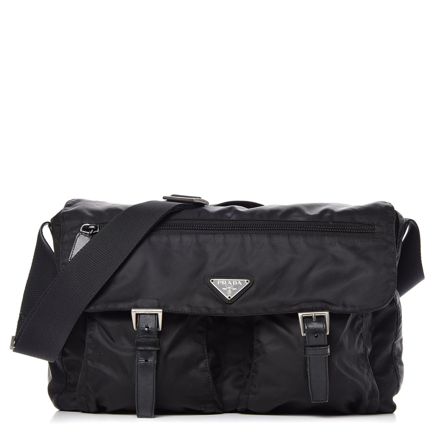 Tessuto Nylon Messenger Bag Black