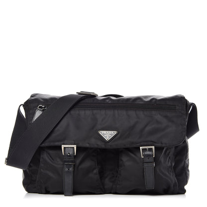 Prada Tessuto Nylon Messenger Bag Black 1 of 10