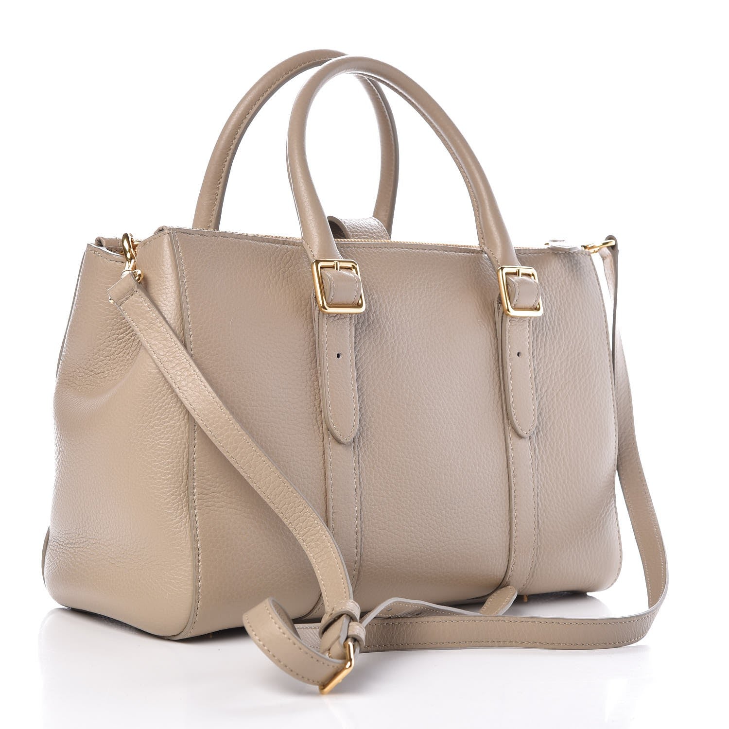 Mulberry Classic Grain Calfskin Small Bayswater Double Zip Tote Dune 4 of 8