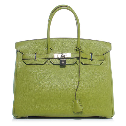 Hermes Togo Birkin 35 Vert Anis 1 of 9