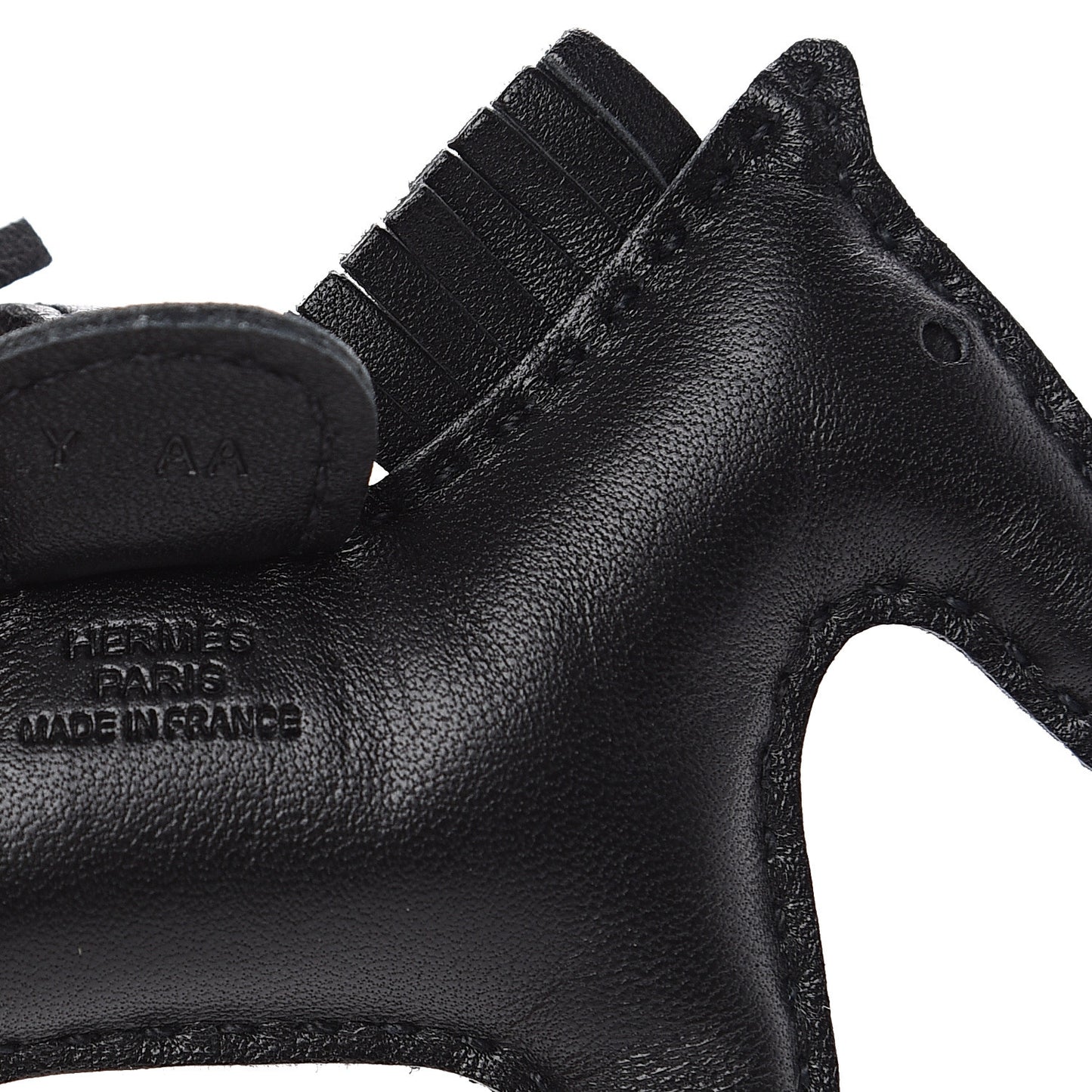 Milo Lambskin Grigri Rodeo Horse Bag Charm PM So Black