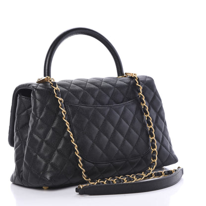 Chanel Caviar Quilted Small Coco Handle Flap Black 2 of 11