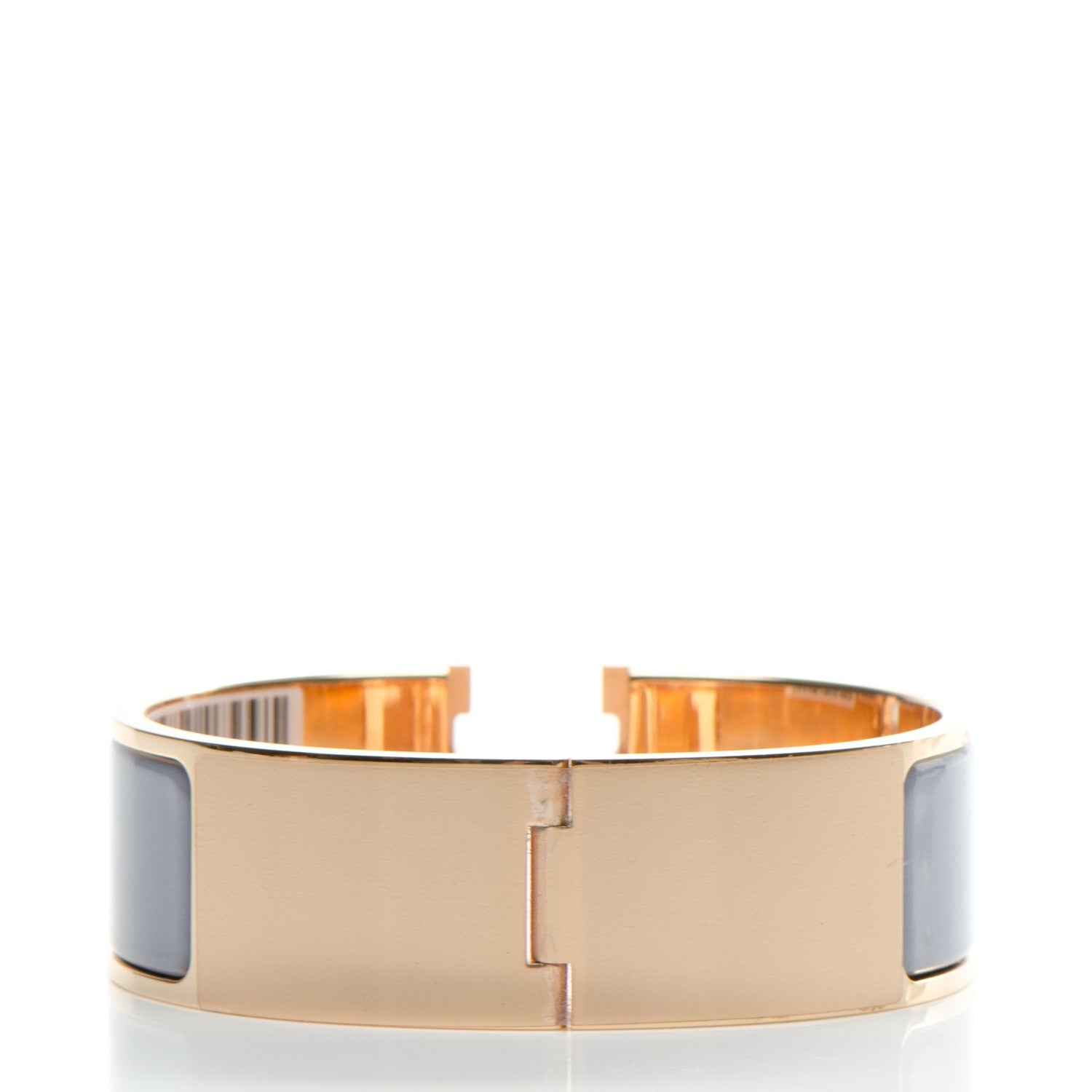 Hermes Enamel Wide Clic Clac H Bracelet GM Bleu Lin 3 of 5