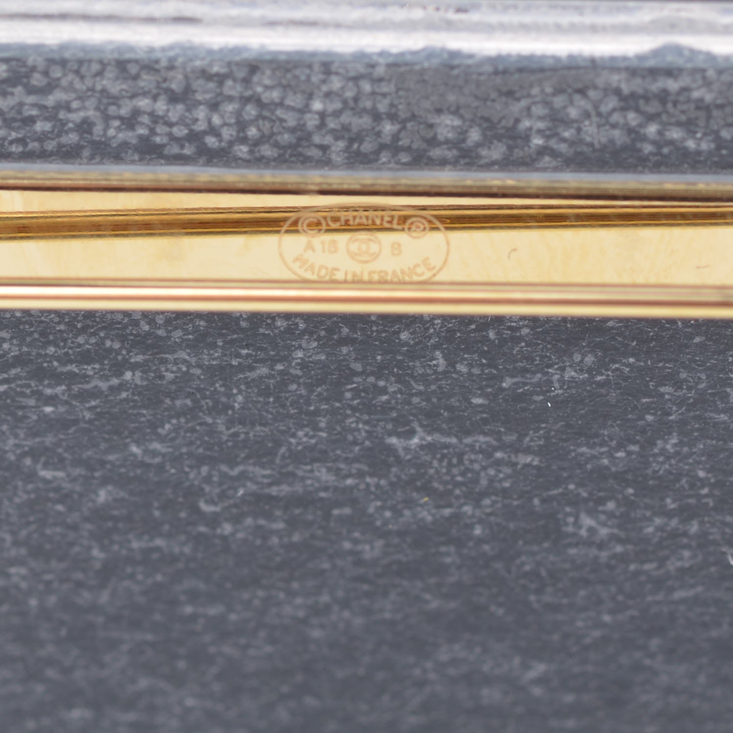 Chanel Enamel Quilted Flap Bag Brooch Gold Green 4 of 5