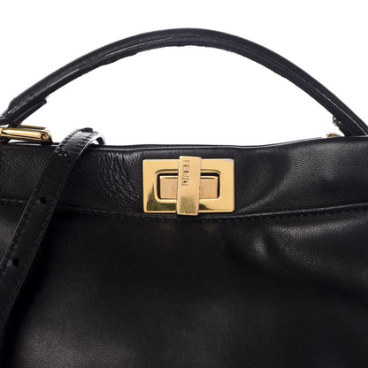 Fendi Nappa Mini Peekaboo Iconic Satchel Black 8 of 8