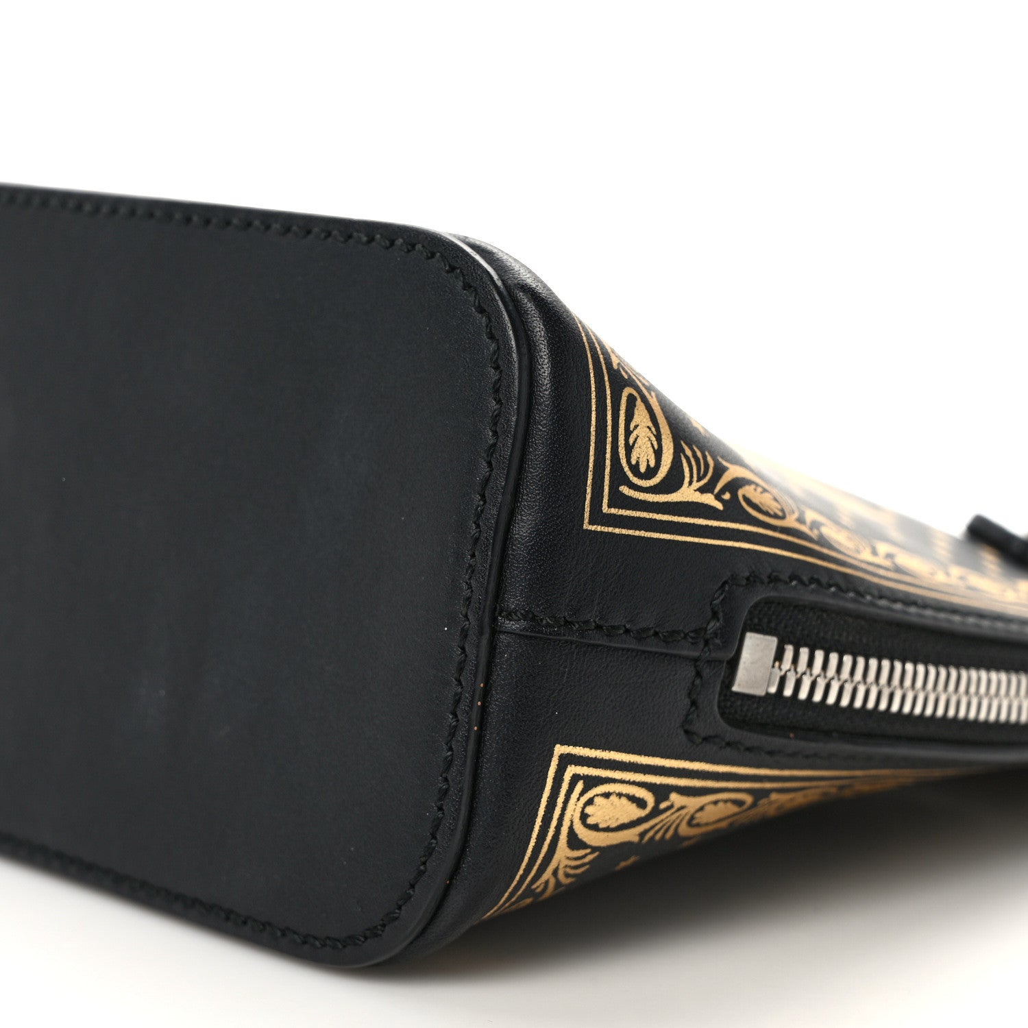 Gucci X SEGA Calfskin GUCCY Stars Mini Dome Shoulder Bag Black Gold 10 of 12