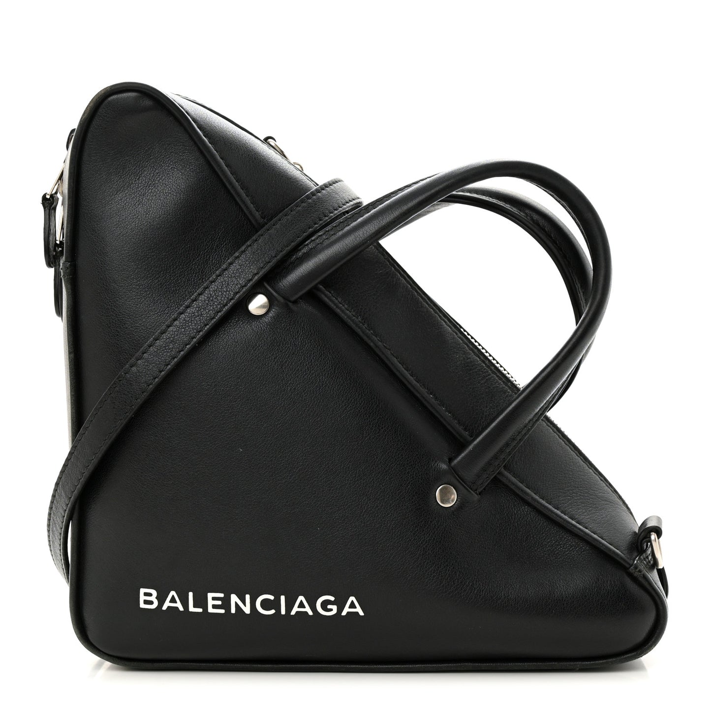 Calfskin S Triangle Duffle Black