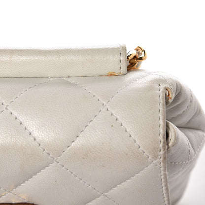 Chanel Lambskin Quilted Flap Waist Belt Bag White 18 of 20
