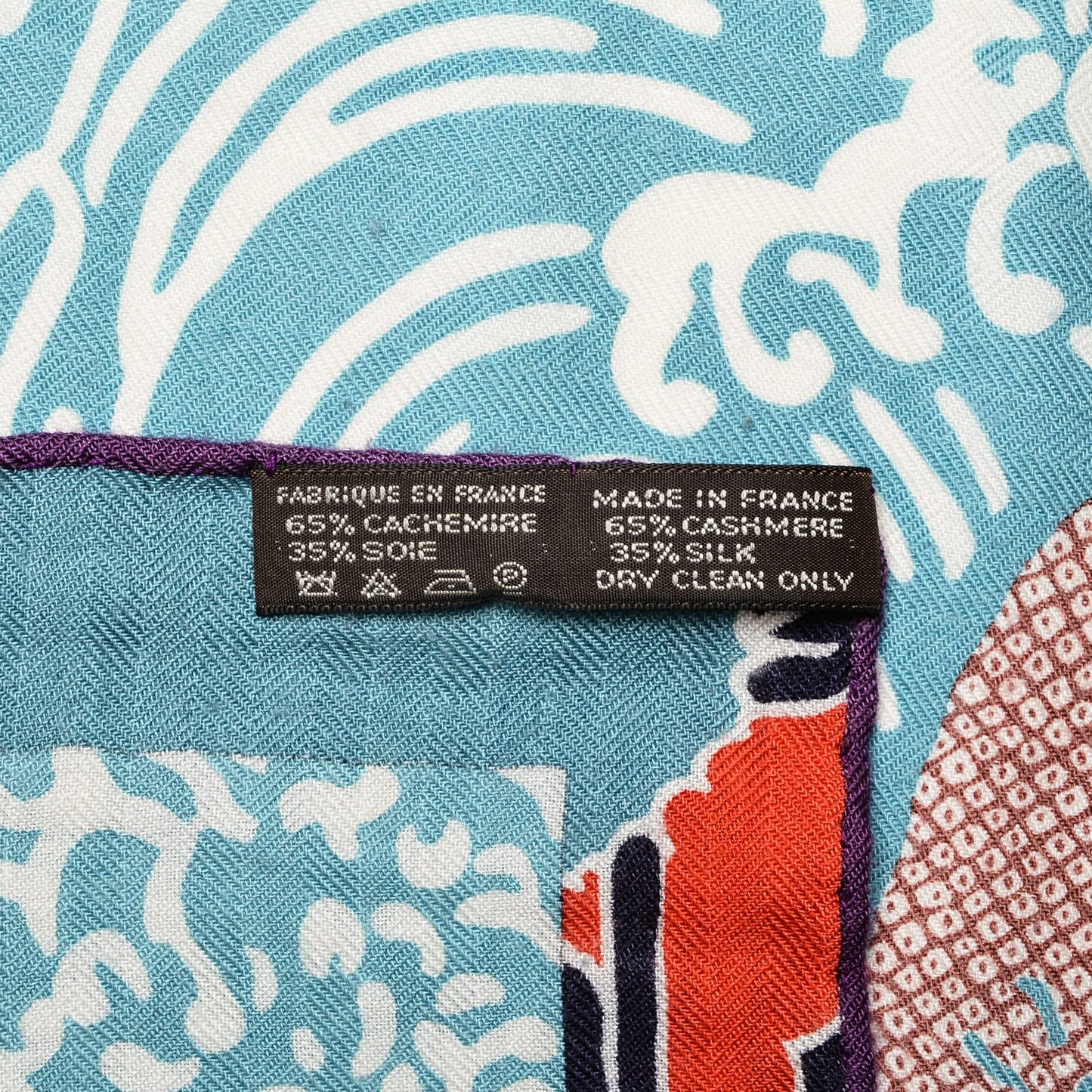 Cashmere Silk Ex Libris En Monogram Kimonos Shawl 140