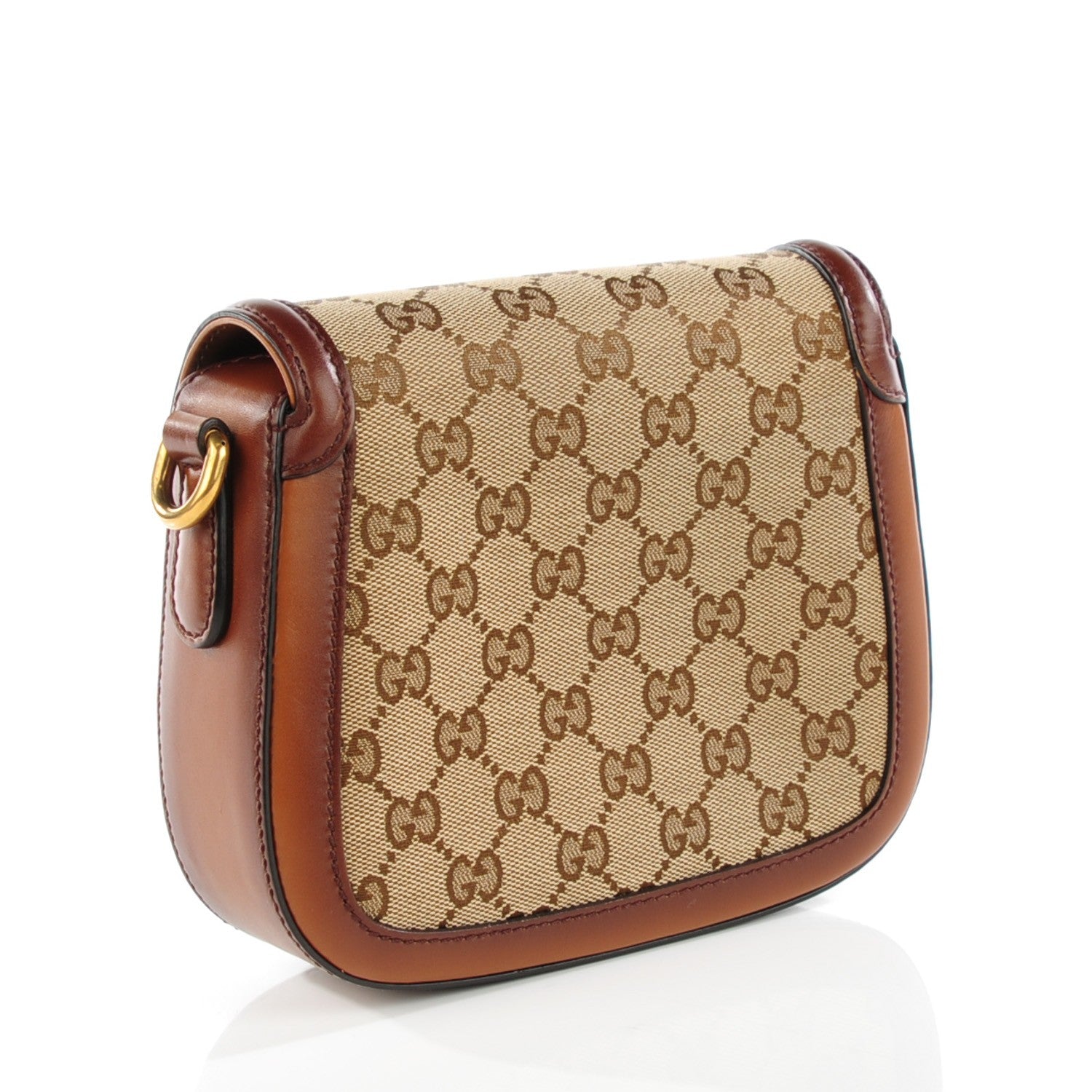 Gucci Monogram Small Lady Web Shoulder Bag Beige Cuir 3 of 8
