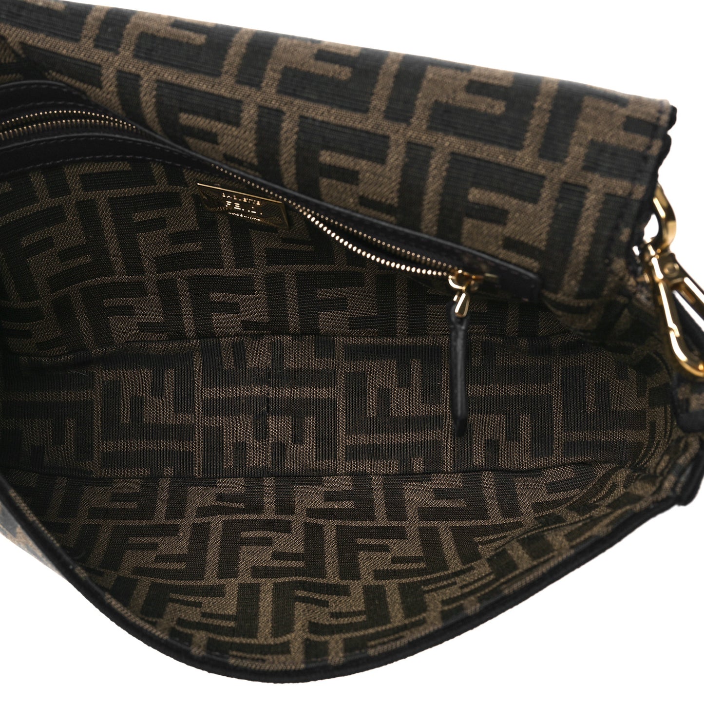 Fabric Jacquard FF 1974 Medium Baguette Tobacco Moro Black