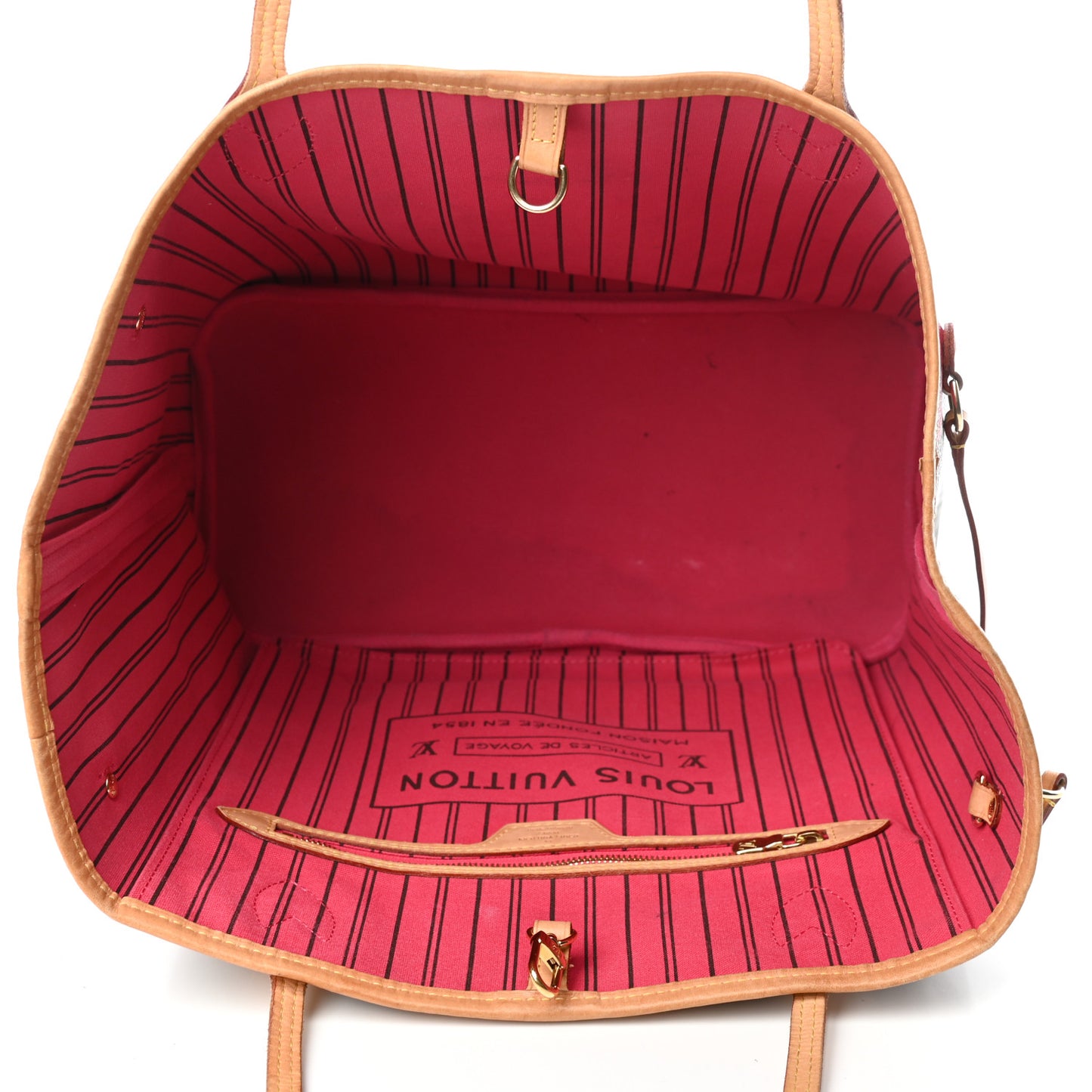 Monogram Bay Neverfull MM Rose Ballerine Poppy