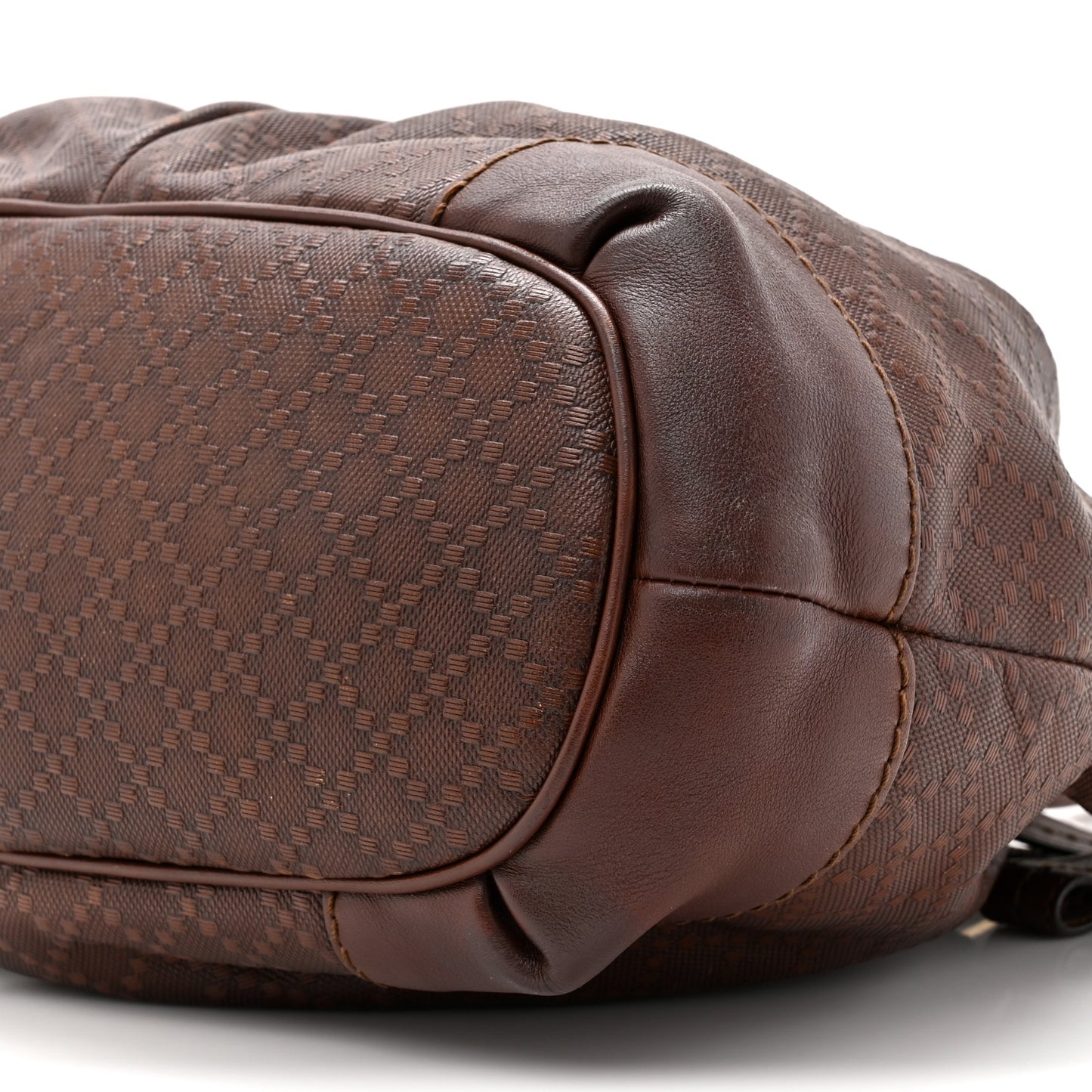 Diamante Medium Sukey Top Handle Bag Dark Brown