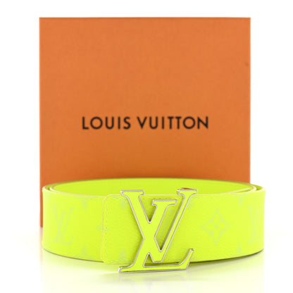 Louis Vuitton Monogram Taigarama 40mm Reversible LV Initiales Belt 85 34 Neon Yellow 6 of 6