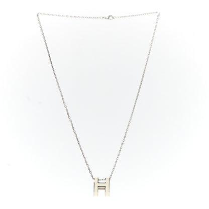 Hermes Palladium Pop H Pendant Necklace White 3 of 5