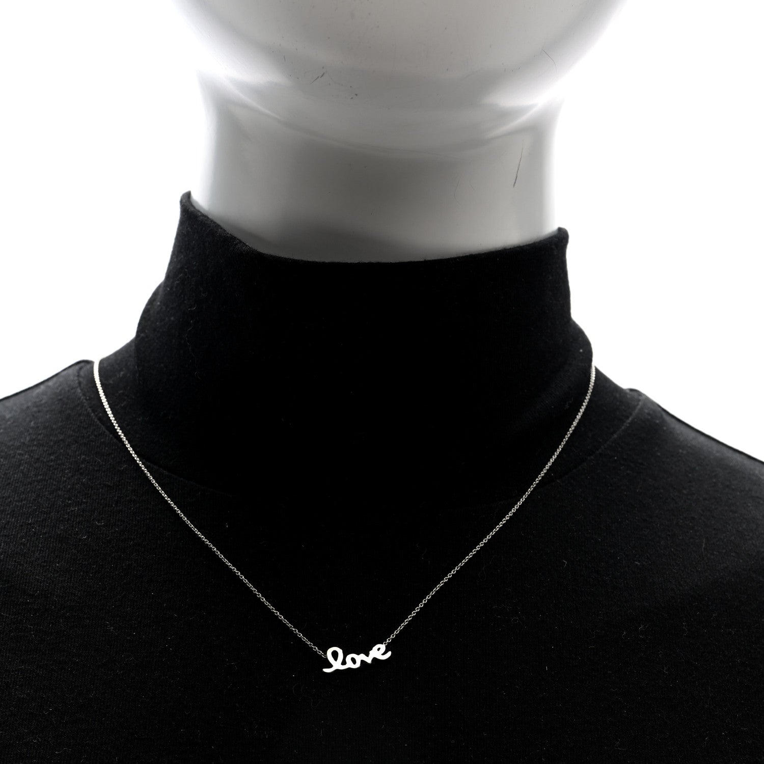 Roberto Coin 18K White Gold Love Necklace 2 of 4
