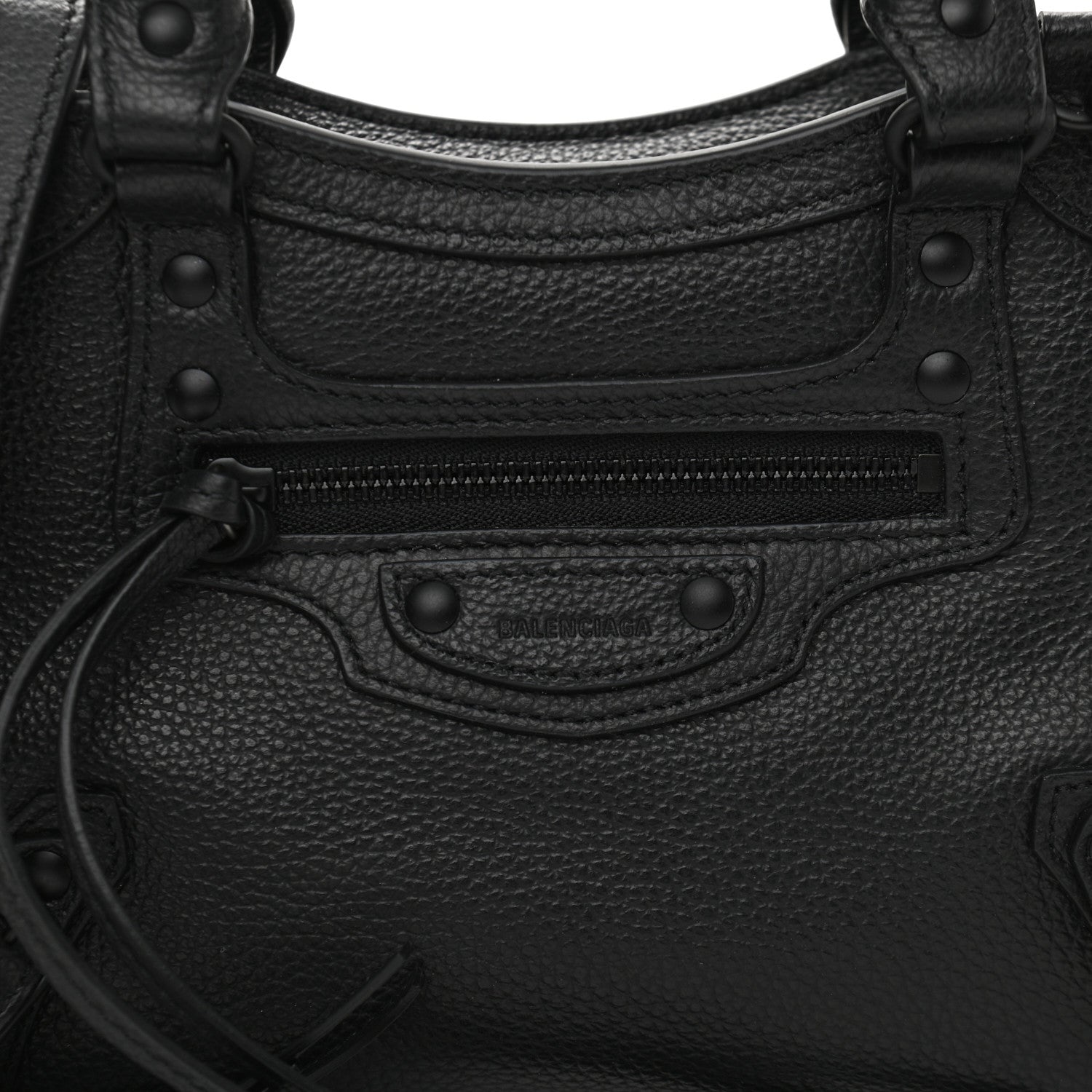 Balenciaga Grained Calfskin Neo Classic Black Hardware Mini City Black 8 of 11