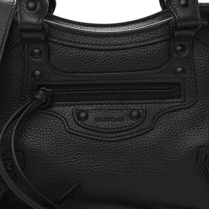 Balenciaga Grained Calfskin Neo Classic Black Hardware Mini City Black 8 of 11
