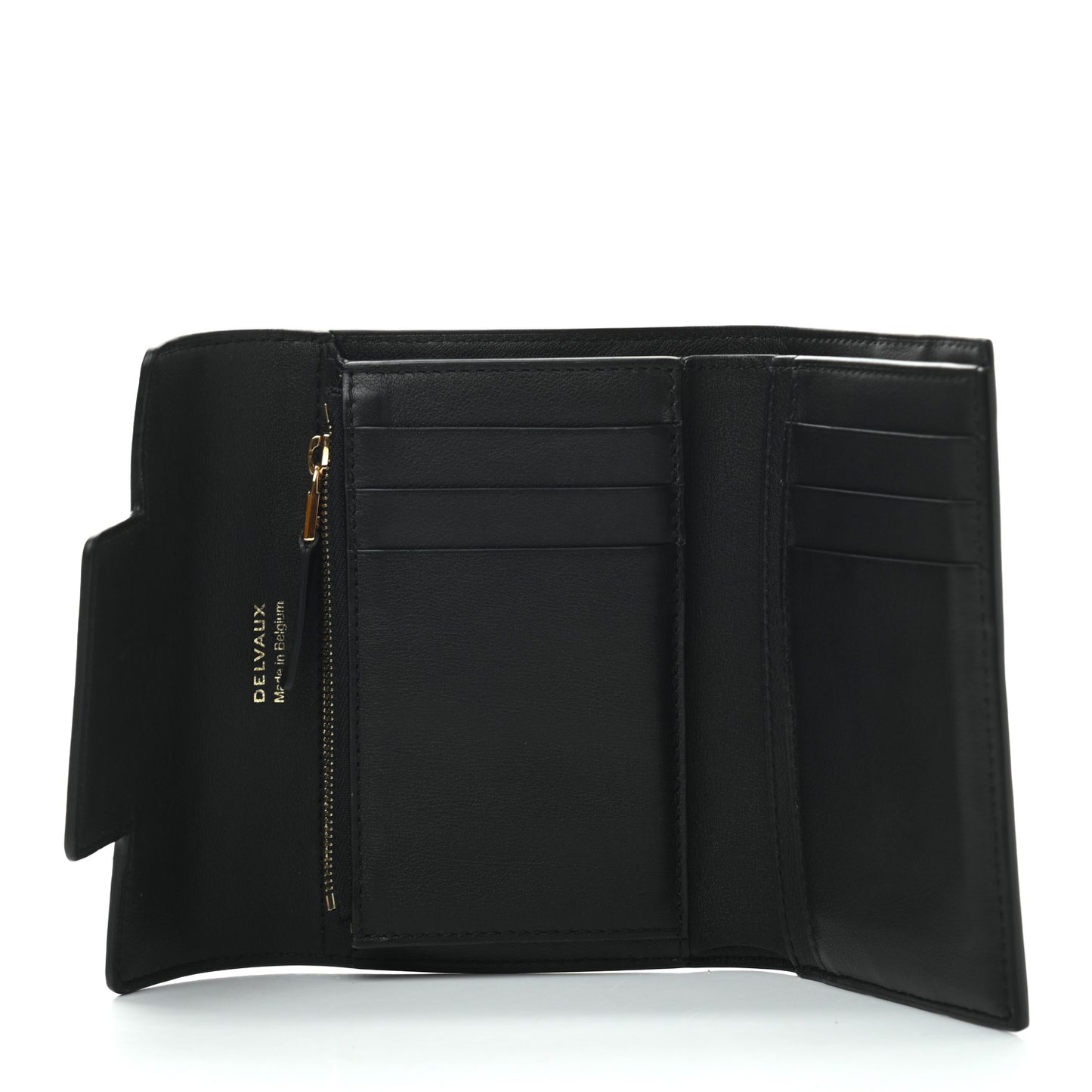 Joy Calfskin Tempête Compact Wallet Black