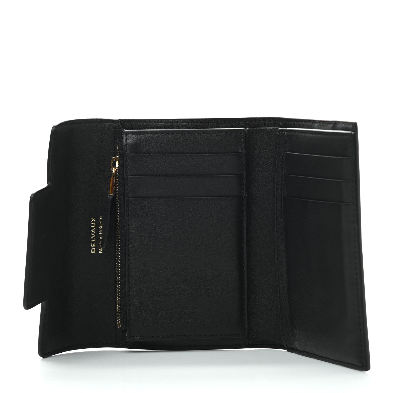 Delvaux Joy Calfskin Tempête Compact Wallet Black 5 of 6