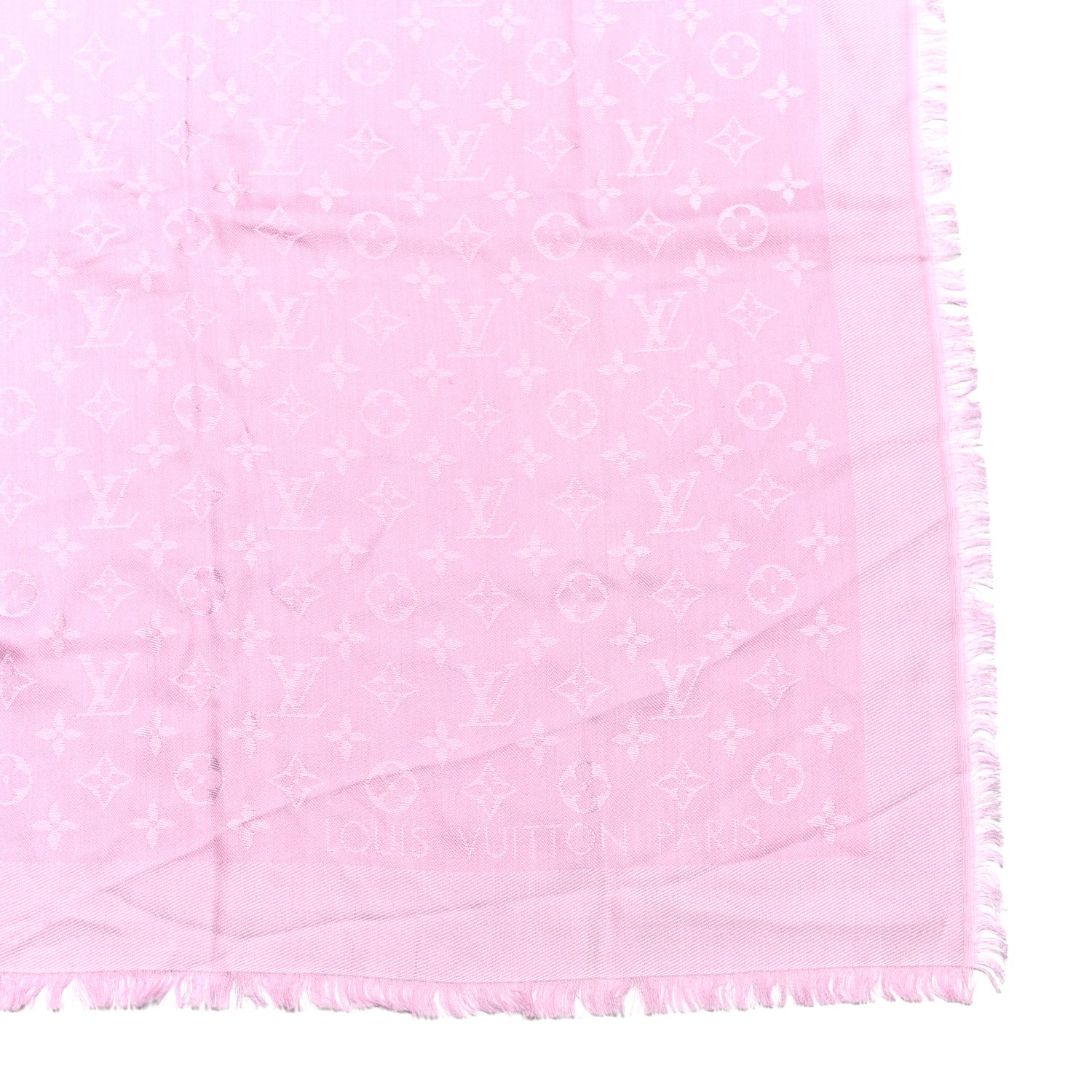 Louis Vuitton Silk Wool Monogram Shawl Lilas 3 of 5