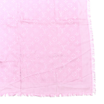 Louis Vuitton Silk Wool Monogram Shawl Lilas 3 of 5