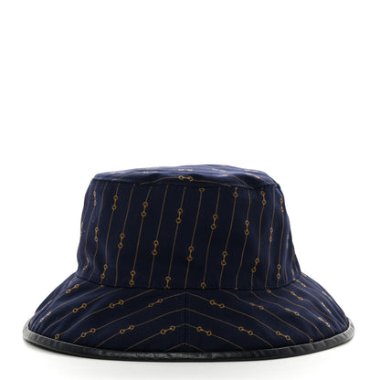 Gucci Monogram Bob Double Back Reversible Bucket Hat S Beige Midnight Blue 4 of 14