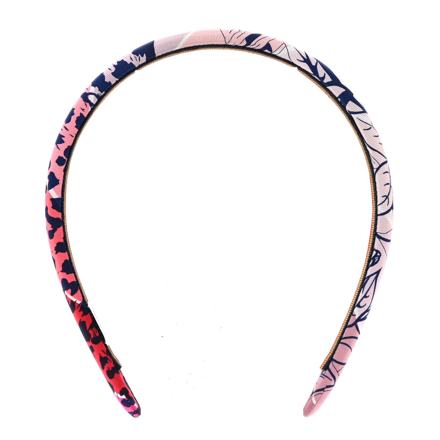 Silk Twill Jungle Love Rainbow Elsa Headband Rose