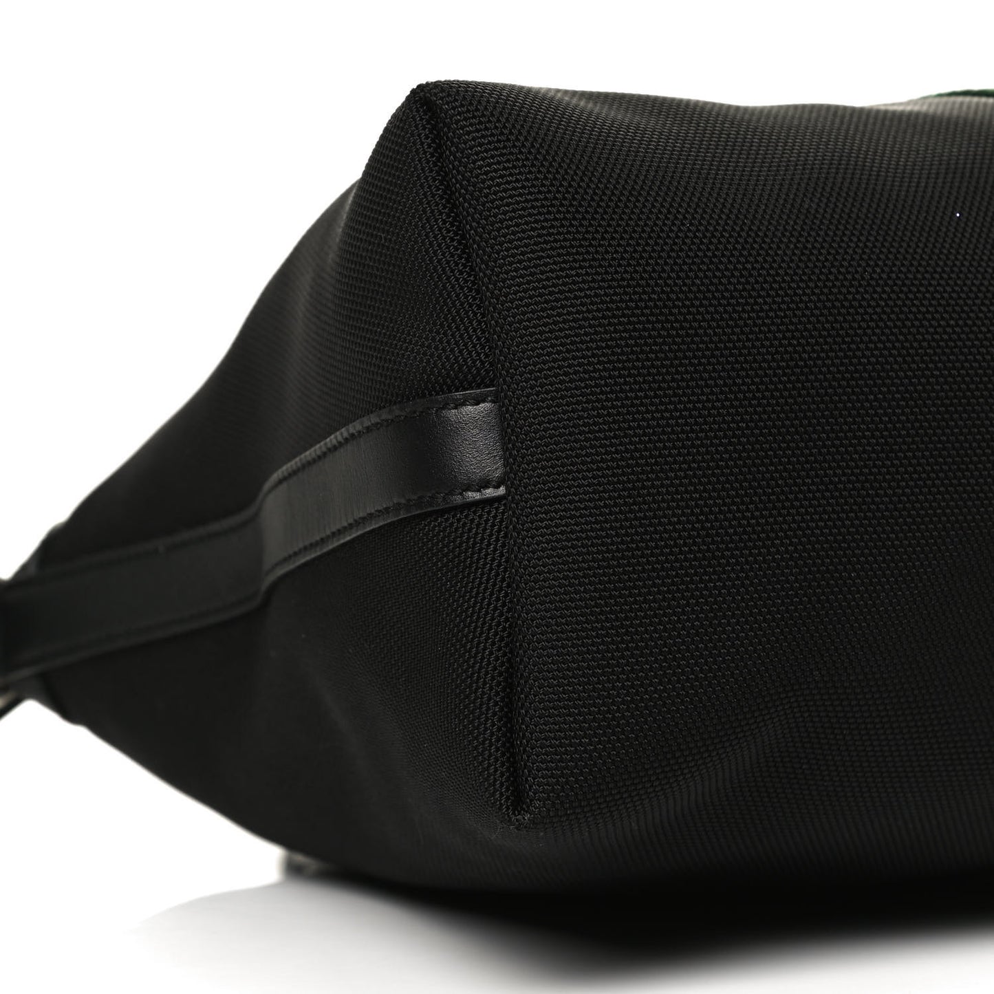 Nylon Web Top Handle Shoulder Bag Black