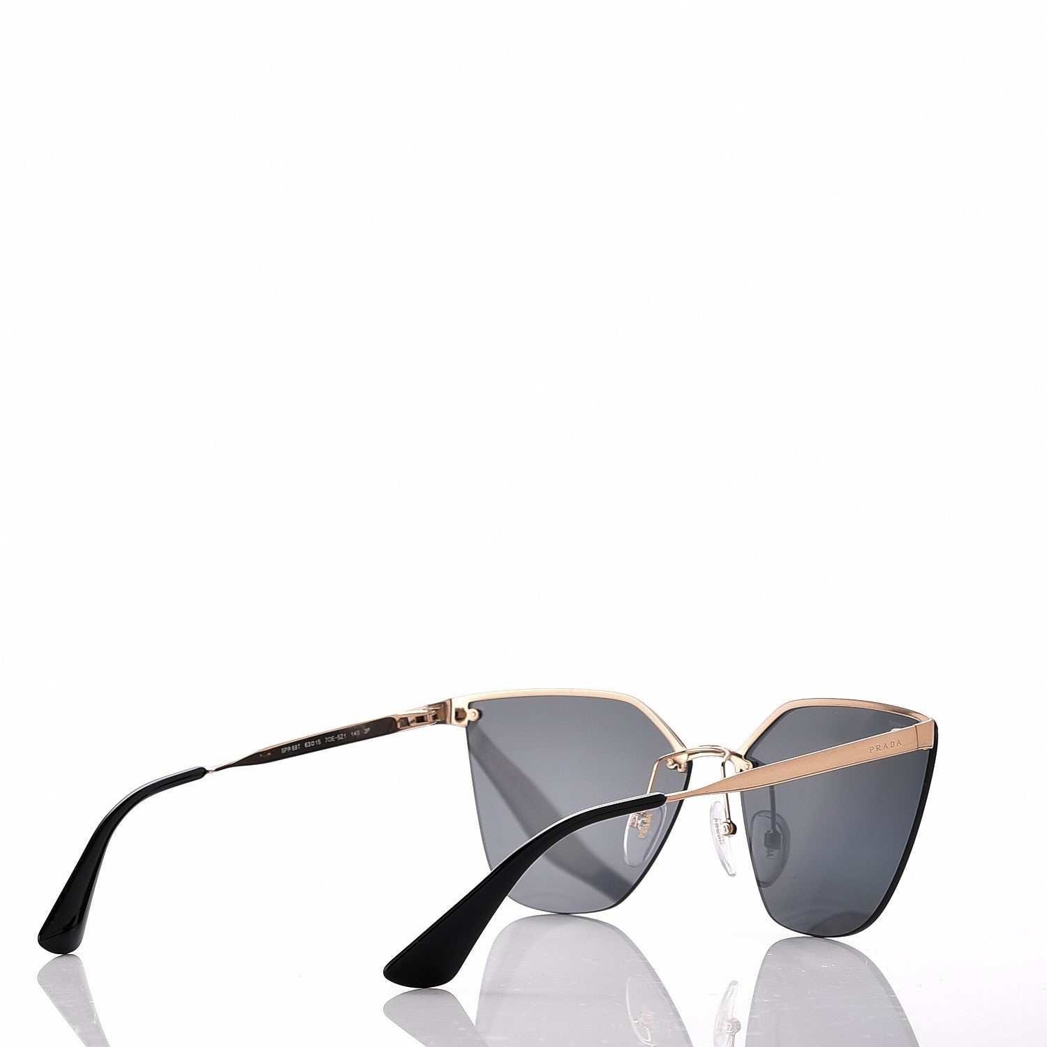 Prada Cat Eye Sunglasses SPR 68T Black 3 of 8