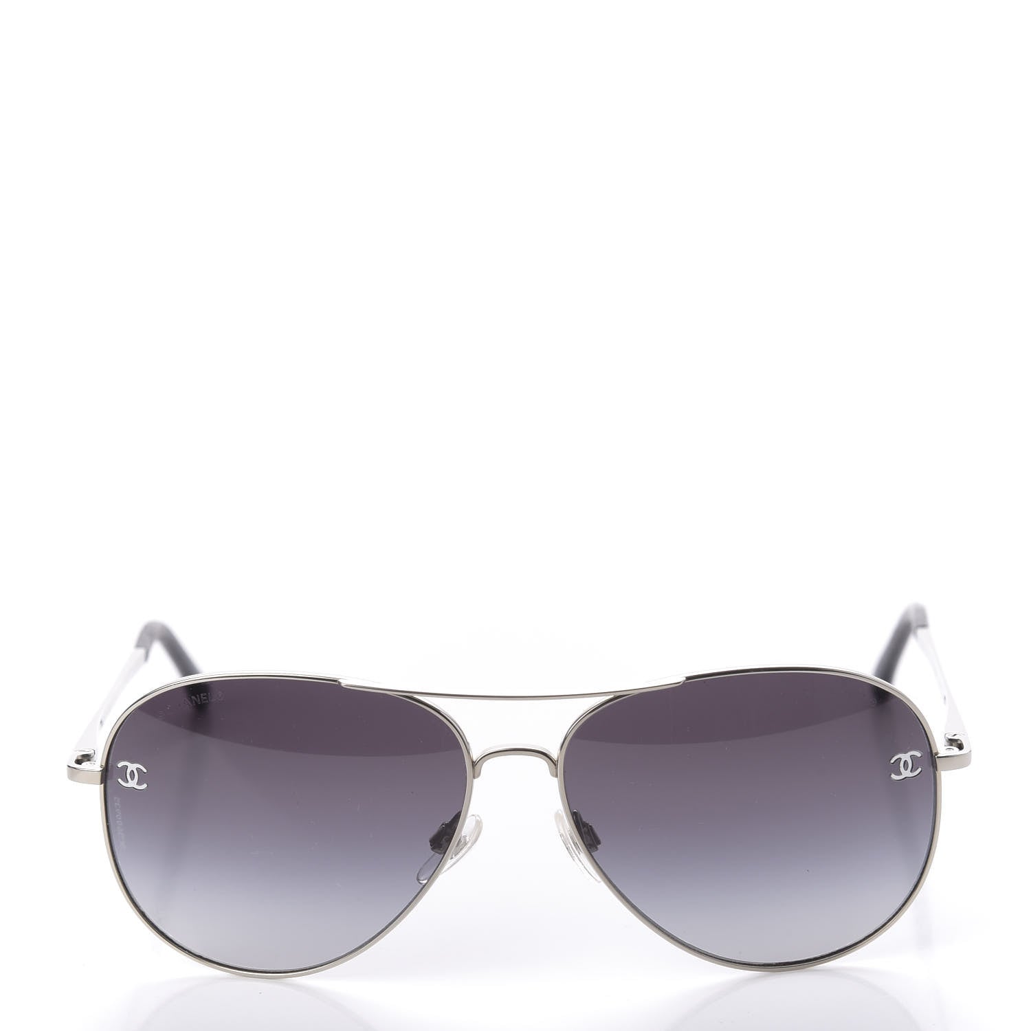 Chanel Metal Aviator CC Sunglasses 4189 T-Q Silver 2 of 8