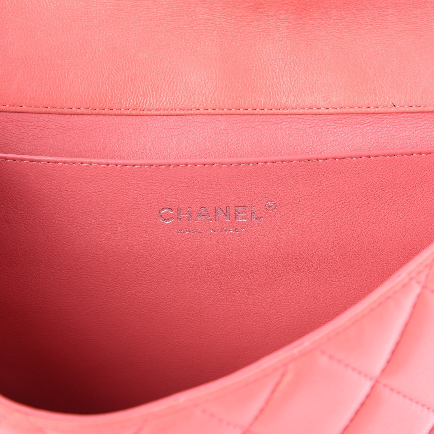 Lambskin Quilted Clutch With Chain Flap Pink