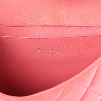 Chanel Lambskin Quilted Clutch With Chain Flap Pink 7 of 13
