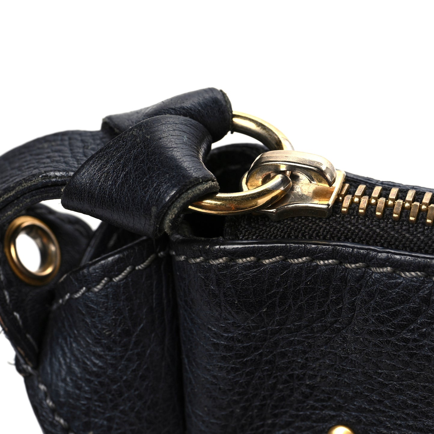Calfskin Medium Marcie Satchel Black
